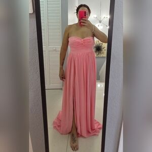 Fashion Nova Strapless Pink Gown
